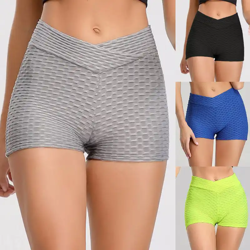 womens high waisted workout shorts