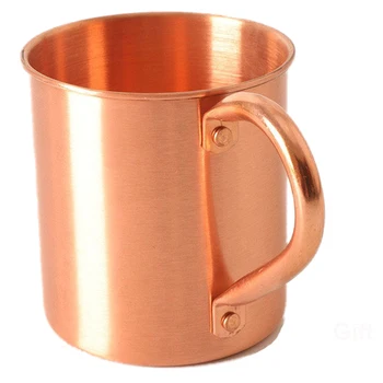 

100% Pure Copper Moscow Mule Mug Solid Smooth without Inside Liner for Cocktail Coffee Beer Milk Water Cup Home Bar Drinkware