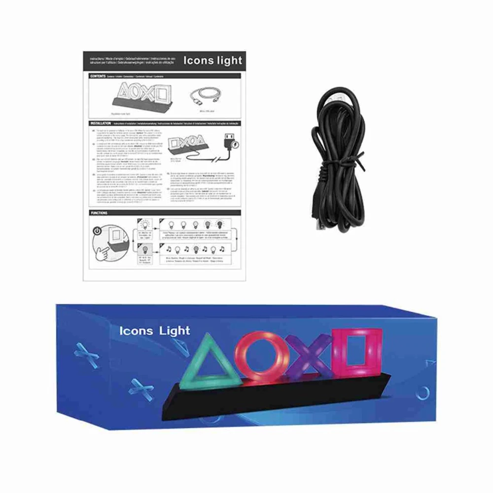 Voice Control Game Icon Light Acrylic Atmosphere Neon Dimmable Bar Atmosphere Lampara Club KTV Decorative Light Dropshipping 3