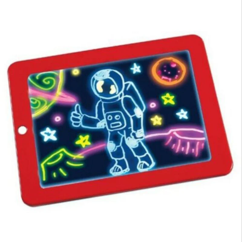 

3D Magic Pad LED Writing Board Art Board With Pen Brush For Boys Girls Birthday Toy Gifts