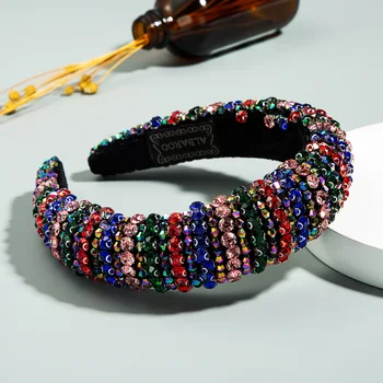 

Full Rhinestone Crystal Headband Hair Hoop Vintage Headpiece Prom Party Wedding Ladies Hair Ornament 2020 New Shinny Jewelry