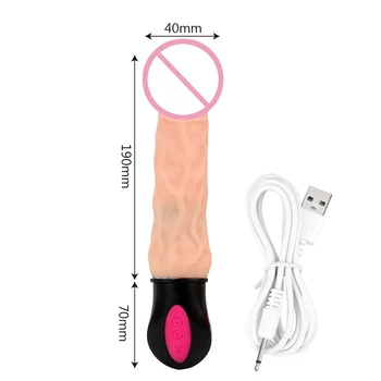 12 Mode Flexible Soft Silicone Huge Realistic Dildo Vibrator Female Masturbation Heating Vagina Massager Sex Toys for Woman 4