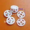 50set/lot Kids Accessories 7mm Nylon Button Round Snap Mini Buttons Transparent Sewing Garment Buttons Scrapbooking ZK0229 6