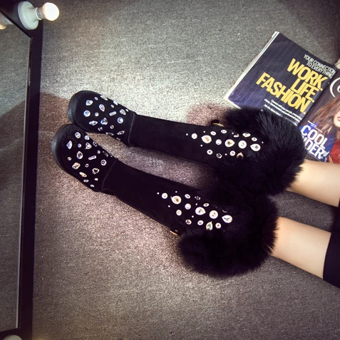 Зимние сапоги ручной работы в европейском и американском стиле роскошные