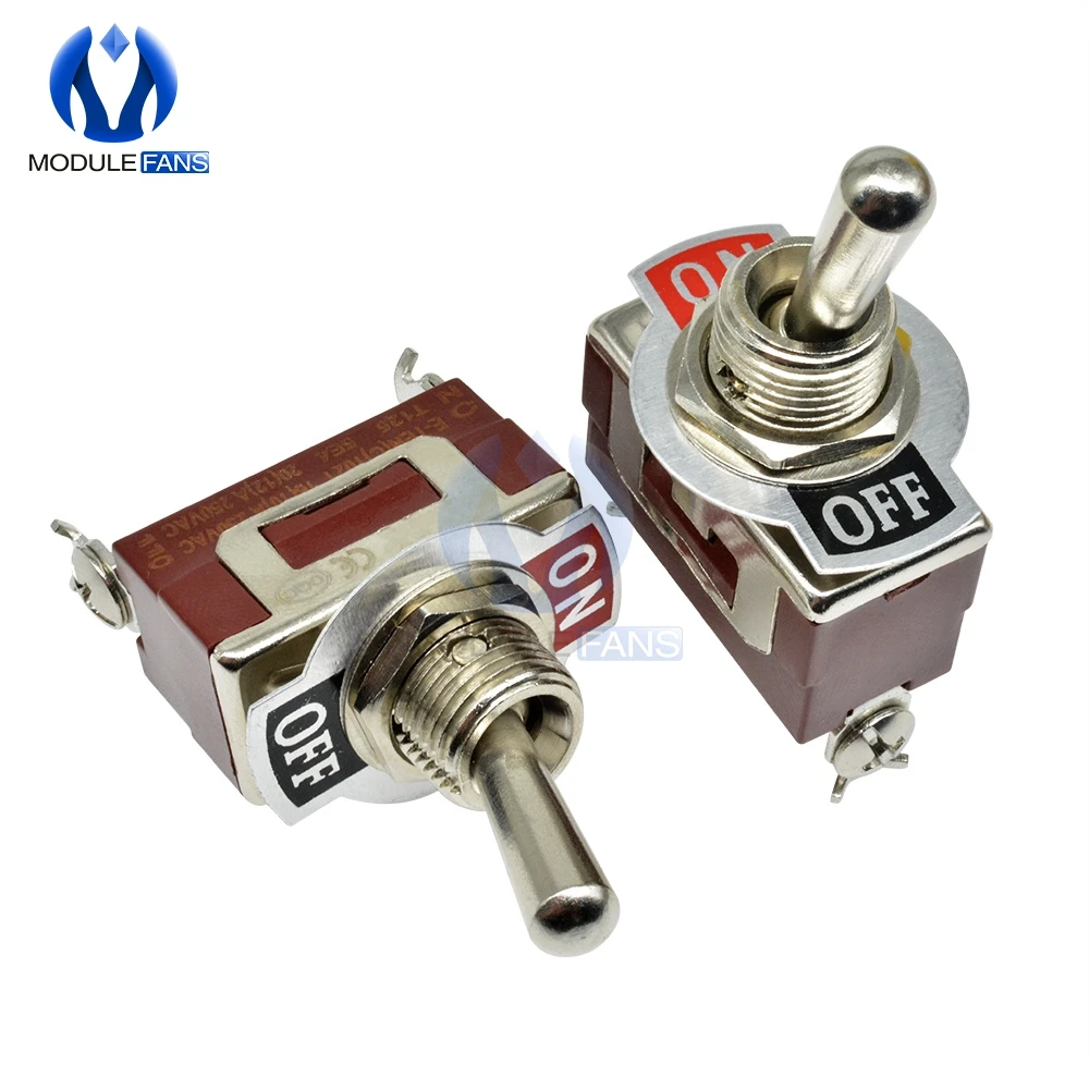 12mm Toggle Switch S Double Throw SPDT ON-OFF Mounting 2 Position 2Pin 29*14.6MM 2P 250V/16A 1/4 Inch | Электронные компоненты
