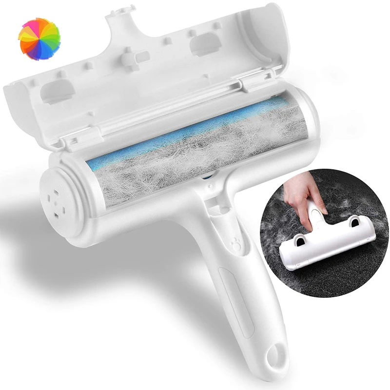 1pc 2 Way Pet Hair Remover Roller Removing Dog Cat Hair From Furnitures Self cleaning Lint Pet