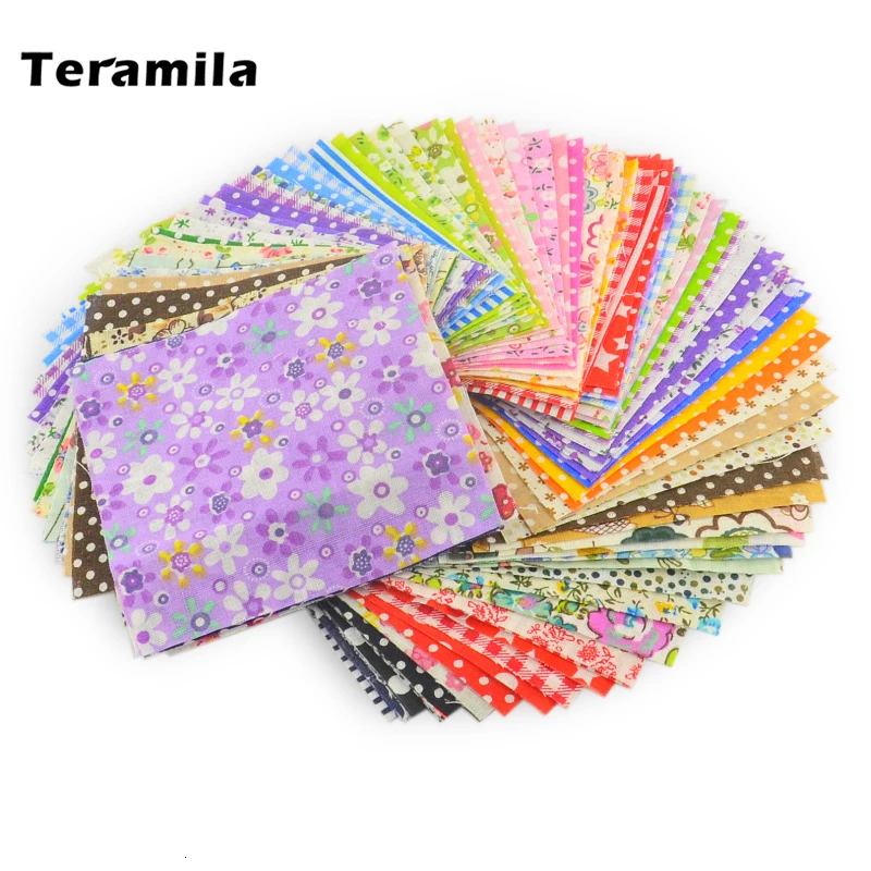 Teramila Cloth 50 Pieces 10cmx10cm Fabric Stash Cotton Charm Packs Telas  Patchwork Algodon Quilting No Repeat Design Tissus - AliExpress