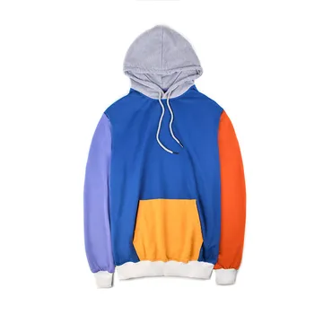 

Kpop Bangtan Boys JK The Same Patchwork Hoody Unisex Autumn Winter Hooded Suit Long Sleeve Hoodie Outerwears Blue Tops