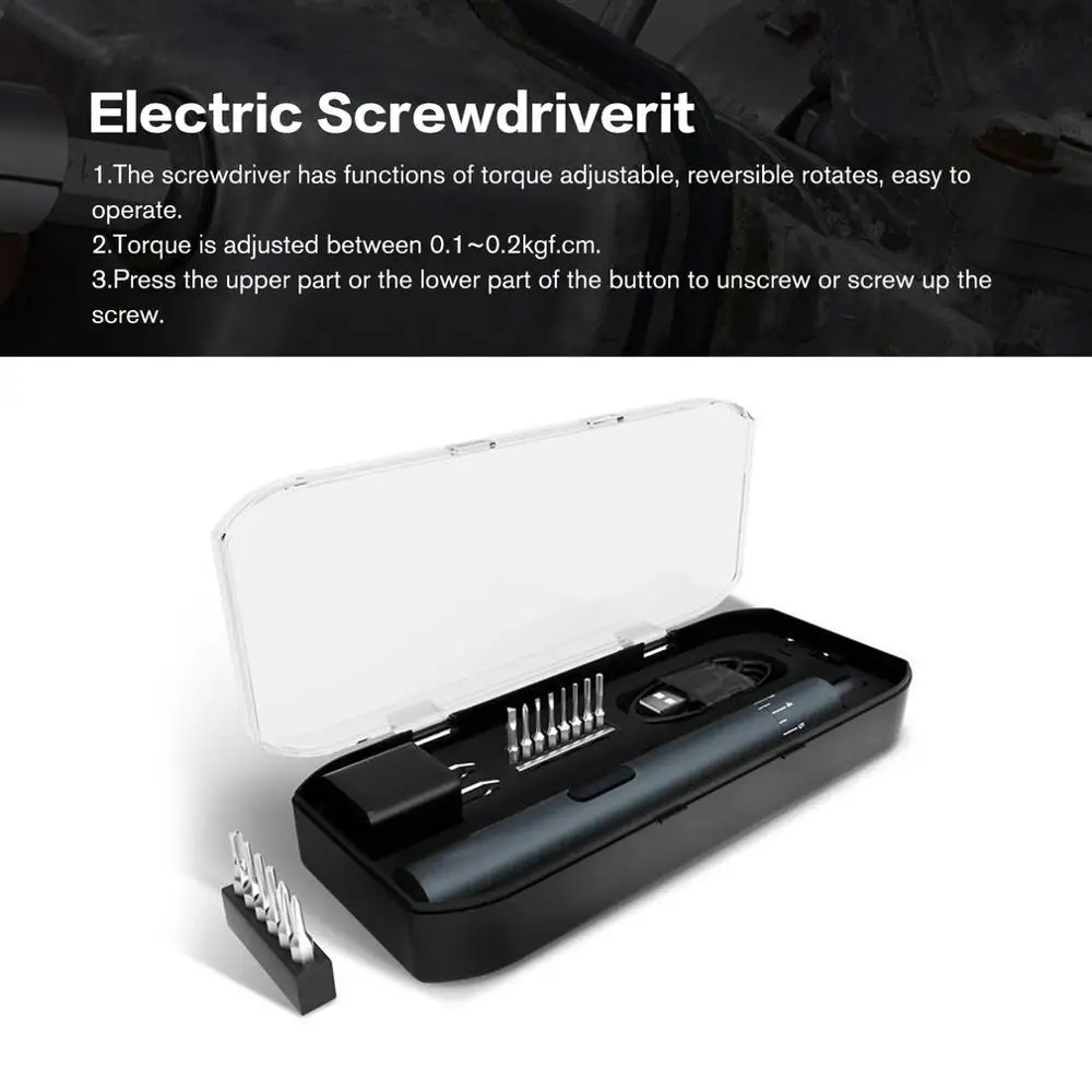 

JM-Y02 Rechargeable Cordless Electric Screwdriver Set LED Light DIY Precision Maintaince Tools with 14 Screwdriver Bits
