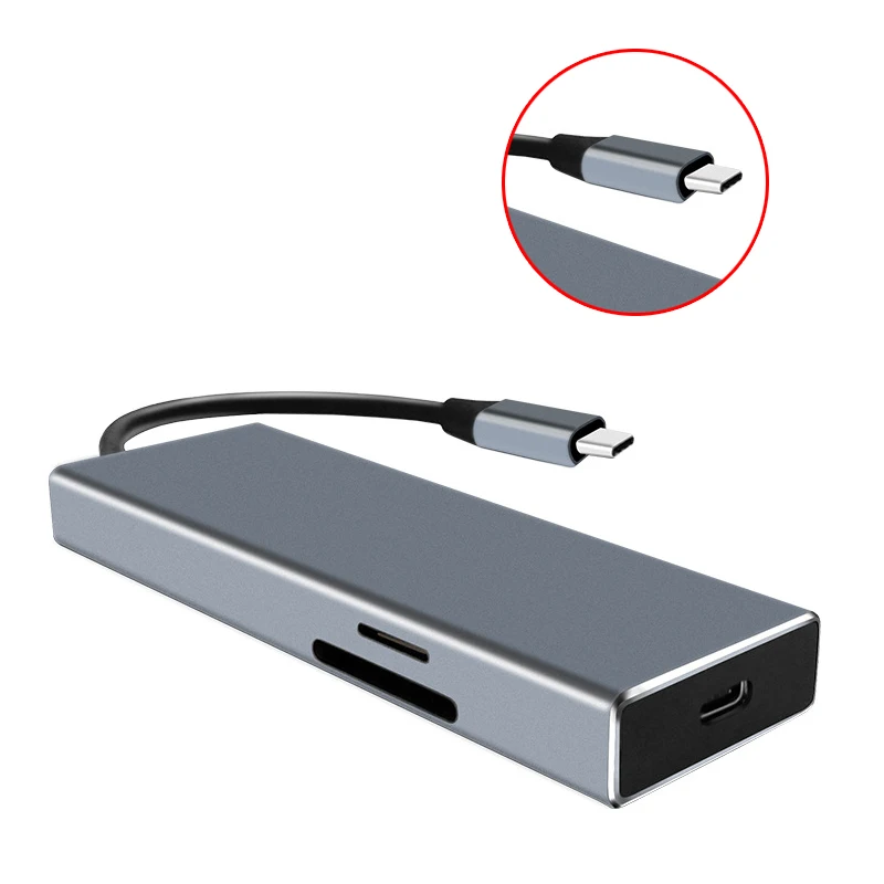 Док-станция type-C к HDMI 3,0 USB концентратор считыватель 4K