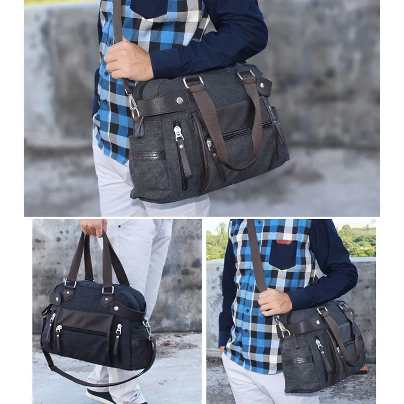 Male Bag England Retro Handbag Shoulder Bag Canvas Men Big Messenger Bags Travel Crossbody Duffle XA45C