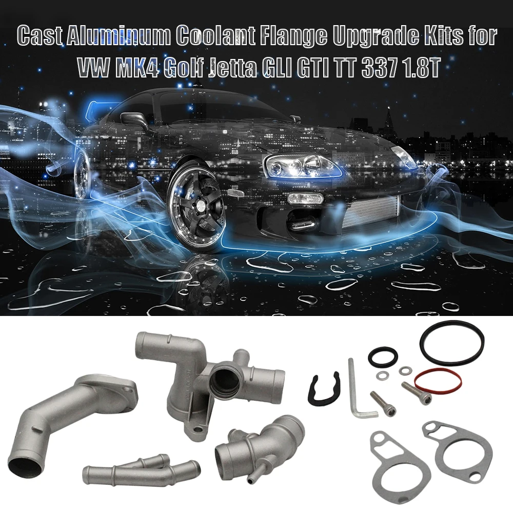 

Auto Accessories Cast Aluminum Coolant Flange Upgrade Kits for VW MK4 Golf Jetta GLI TT 337 1.8T