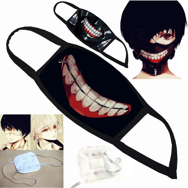 Маски для косплея Токийский Гуль Arima Kisho Kaneki Ken нашивки взрослых хлопковая маска