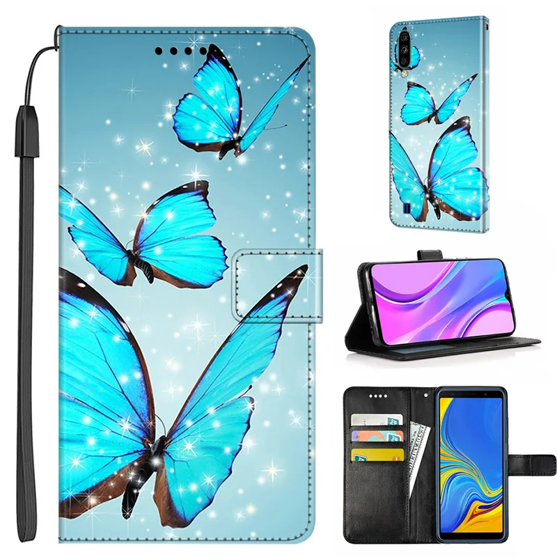 Leather Flip Case - Magnetic Wallet Stand with Card Holder