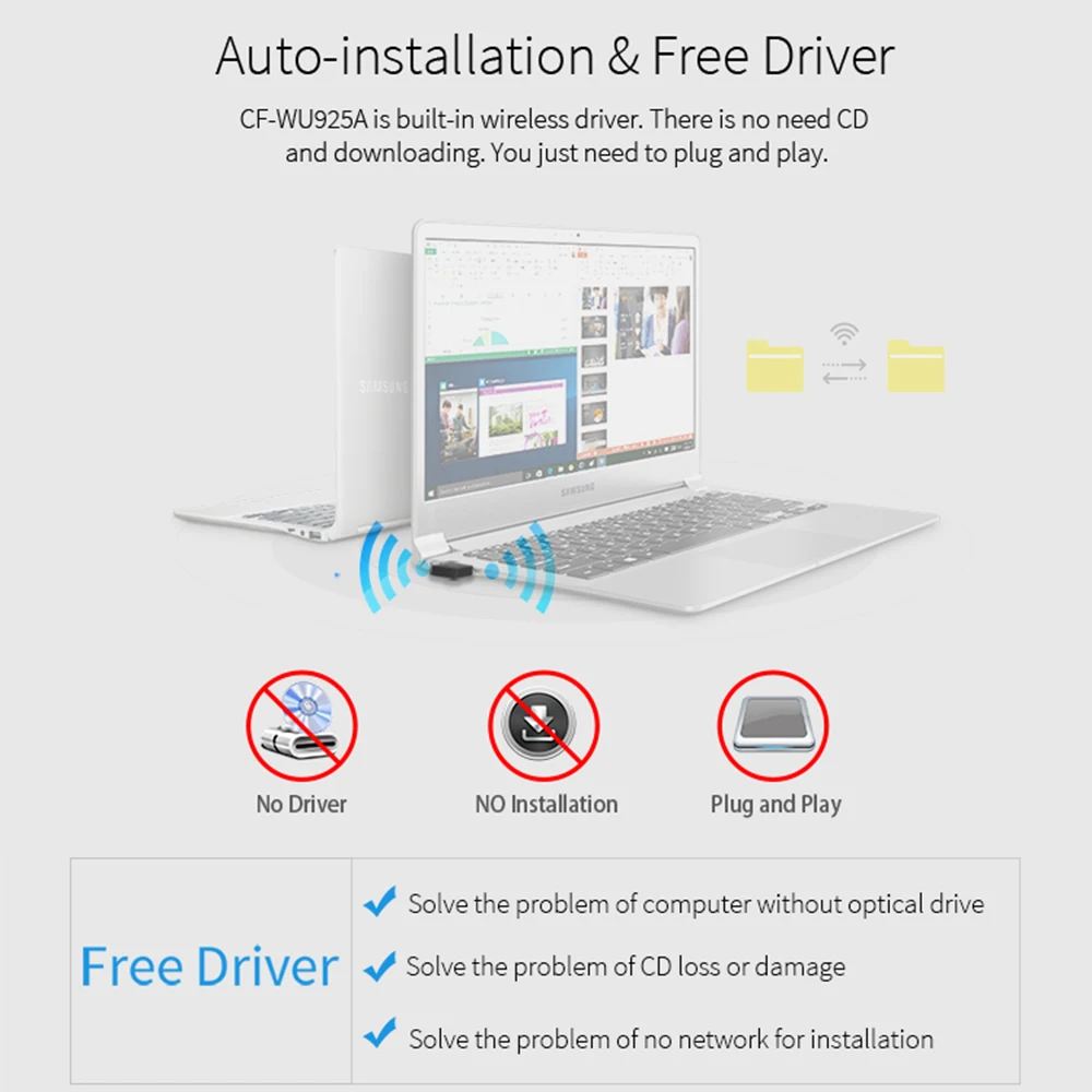 COMFAST USB WiFi адаптер 600 Мбит/с черный беспроводной Mini-USB адаптер Wi-Fi для Windows XP/7/8/8,1/10