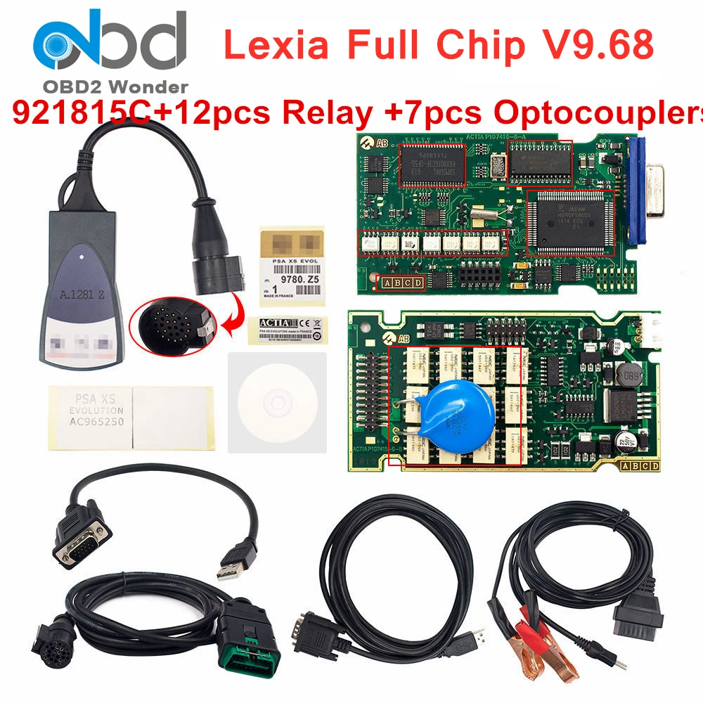 V9.68 Lexia3 полный чип 921815C Lexia 3 PP2000 Diagbox V7.83 автомобильный диагностический сканер для