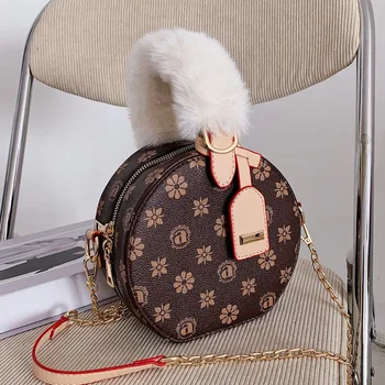 

Brand Design Women Bags Leather Round Handbag And Purses Ladies Luxury Crossbody Shoulder Bag Women's Hand Bag Female Clutch