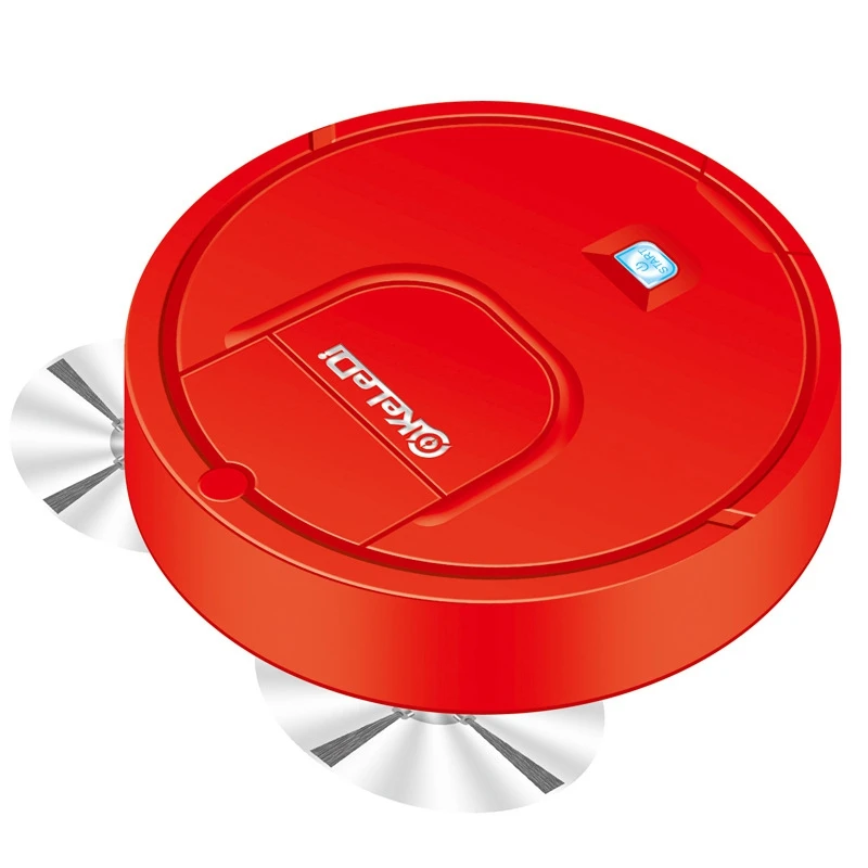 Red 1800Pa Многофункциональный Умный уборщик пола, 3-в-1 Авто Перезаряжаемые умный робот для уборки сухой мокрой подметальная пылесос - Цвет: Red