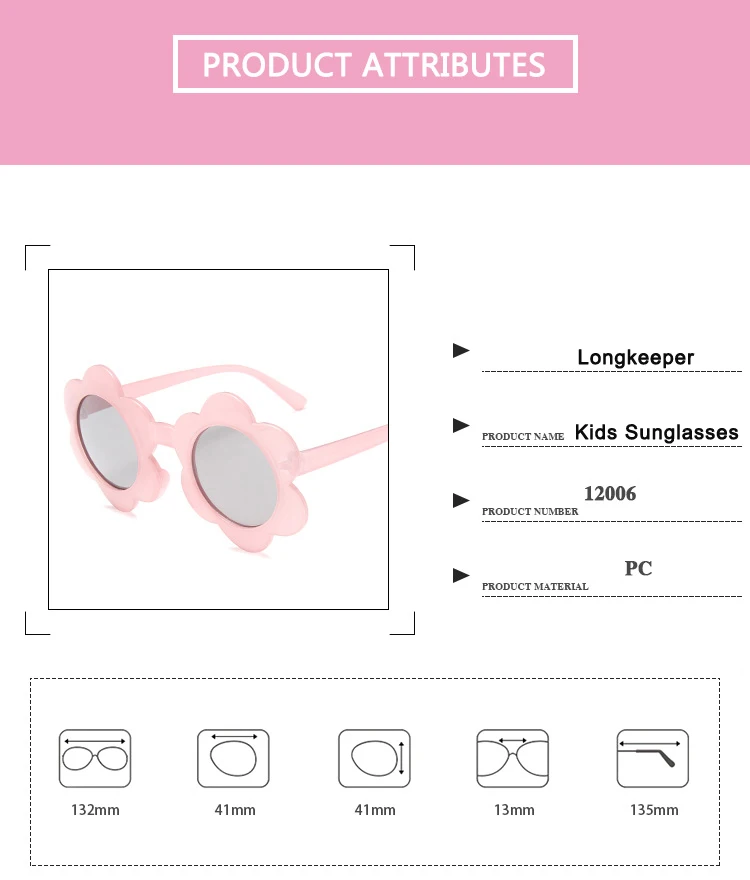 Longkeader детские солнцезащитные очки с цветком милые детские солнцезащитные очки милая круглая цветная Конфета очки для маленьких девочек UV400