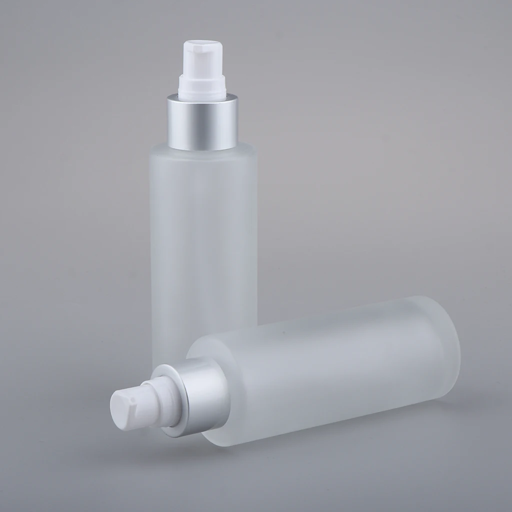 2Pcs/lot 100ml Empty Lotion Cream Perfume Glass Containers Cosmetic Bottles Dispensers for Makeup