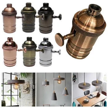 

E27 Screw Retro Vintage Coppers Lamp Pendant Lights Bulbs Holder Socket 250V 250W Retro Vintage Coppers Lamp Bracket Interface