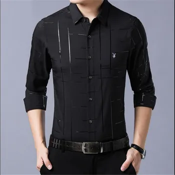 

Spring And Autumn New Fashion Men's Long Sleeve Casual Shirts SlimBusiness Dress Shirt For Male