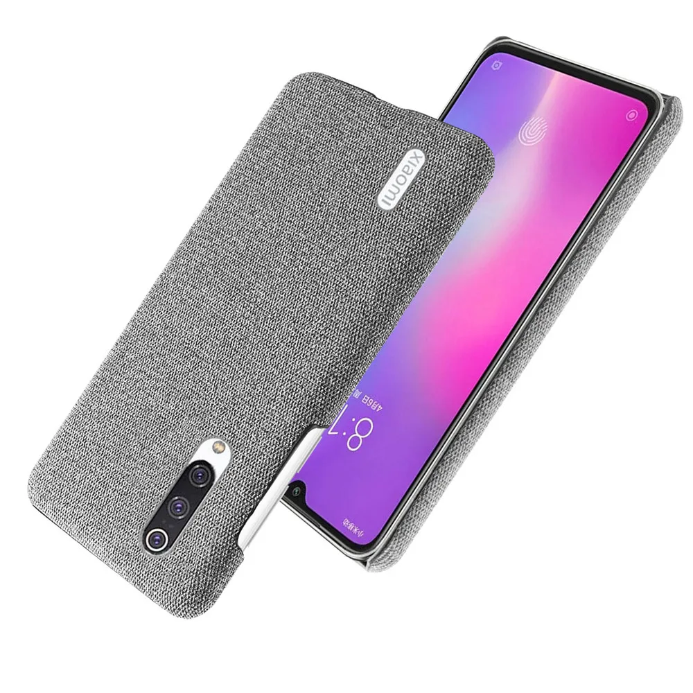 Тонкий тканевый текстурный чехол для Xiaomi Mi CC9 CC9e ультратонкий нескользящий из