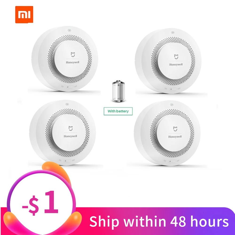 Датчик дыма Xiaomi Honeywell пожарной сигнализации звуковая и визуальная сигнализация