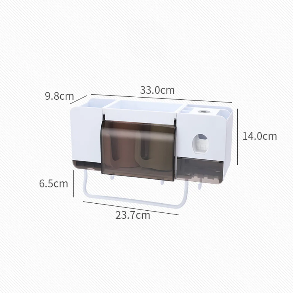 Держатель для зубных щеток, набор аксессуаров для ванной комнаты, автоматический диспенсер для зубной пасты, настенная стойка, органайзер для ванной, чехол, коробка - Цвет: Type 1