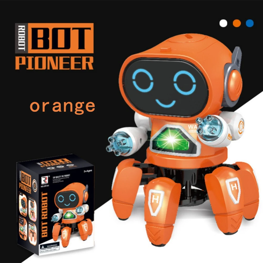 Butwevi Robots rotatifs de musique lumineuse de cadeaux de robot