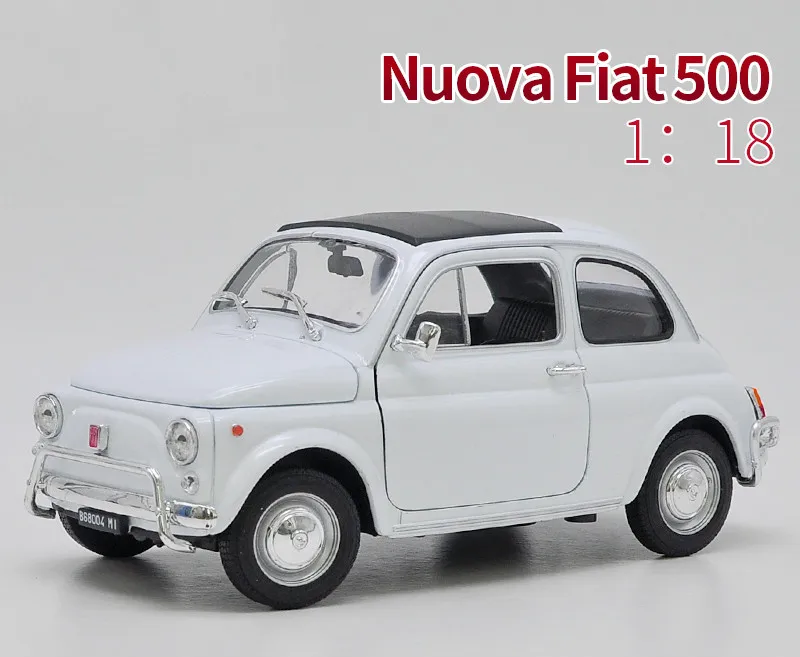 white WELLY 1:18 FIAT 500-1957 