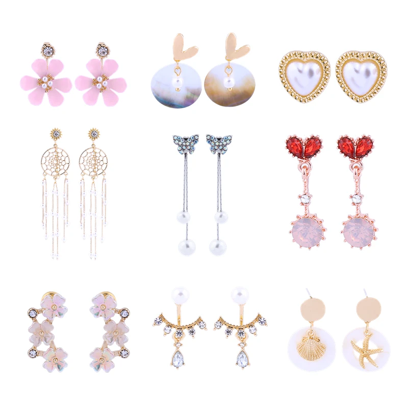 

Special Price Pearls Drop Earrings Gold Color Indian Jewelry Statement Crystal Earrings For Women Clearance Sale New Fashion