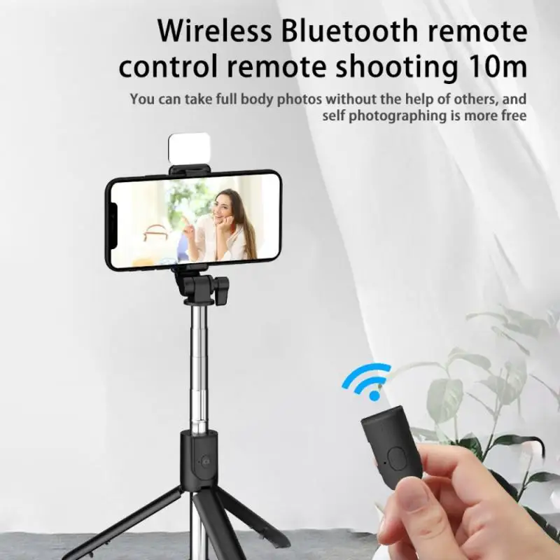 2-gear Fill Light Selfie Stick Phone Tripod Extendable Monopod With Bluetooth-compatible Remote For Smartphone Selfie Stick 2