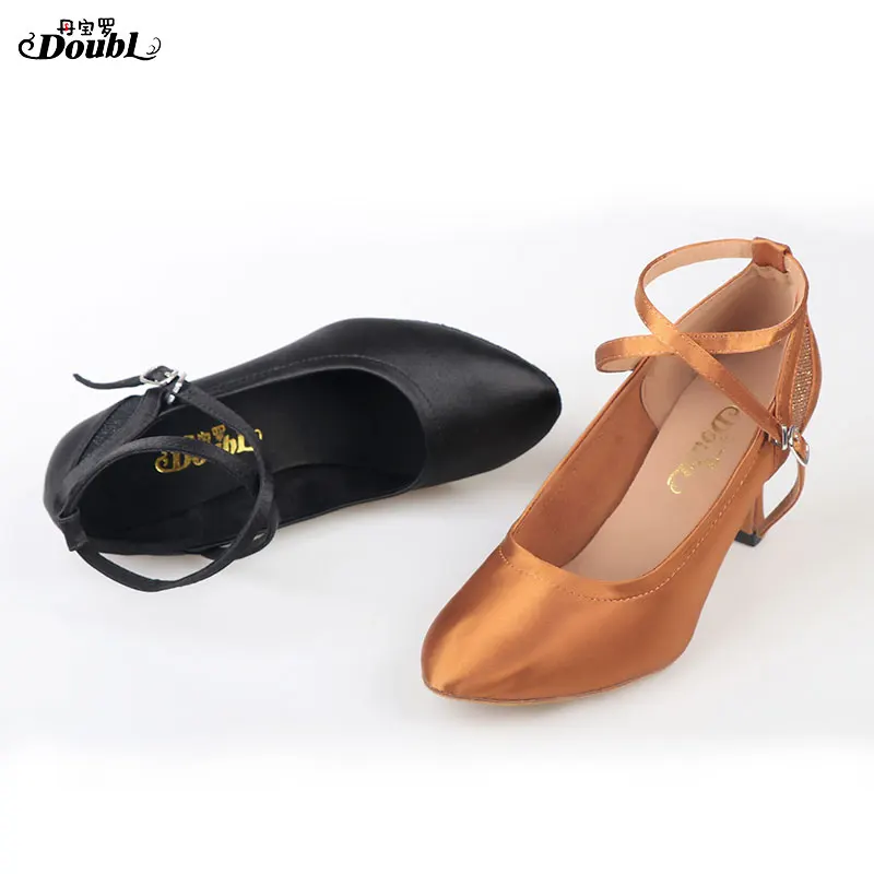 Doubl Brand Professional Ballroom Modern Dance Shoes Waltz Women's Standard Tango Dancing Comfortable Sofe Sole Ladies Elegant