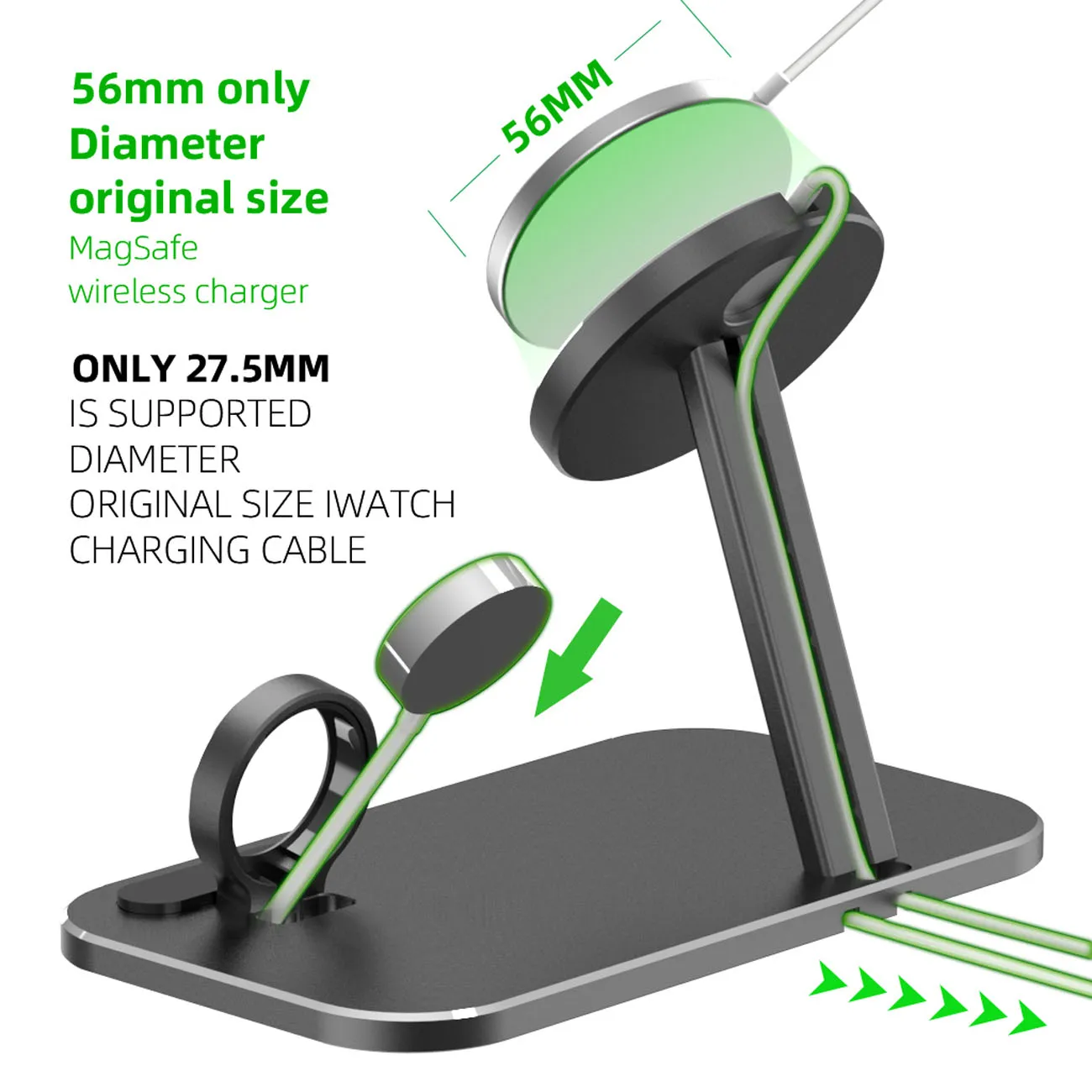 Wireless Charging Station Stand For Apple Magsafe To iPhone 12 Pro Max Mini &Apple Watch i-Watch Wireless Charge Pad dock holder