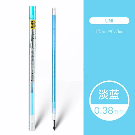 Light blue Uni Стиль гель-лака мульти заправляемая ручка-0,38/0,28/0,5 мм 8 шт./лот черный/голубой/Золотой 16 Цвета доступны письменные принадлежности UMR-109 - Цвет: Light blue
