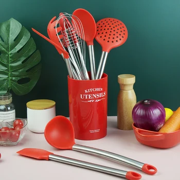 

8/9pcs/set Silicone Cookware Non-stick Spatula Spoon Kitchen Tool Temperature Resistance Kitchenware Kitchen Accessories