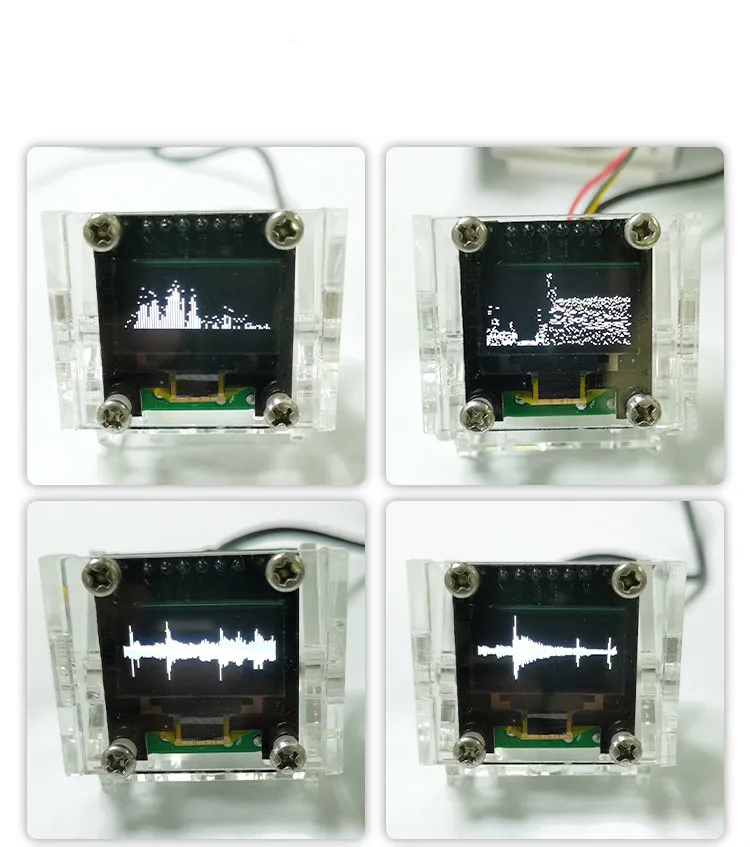 Oled Stereo Control Music Spectrum Display vu Medidor com Case Handheld Miniatura Ultrafino Módulo de Modo 096 Tela Novo - Image 3