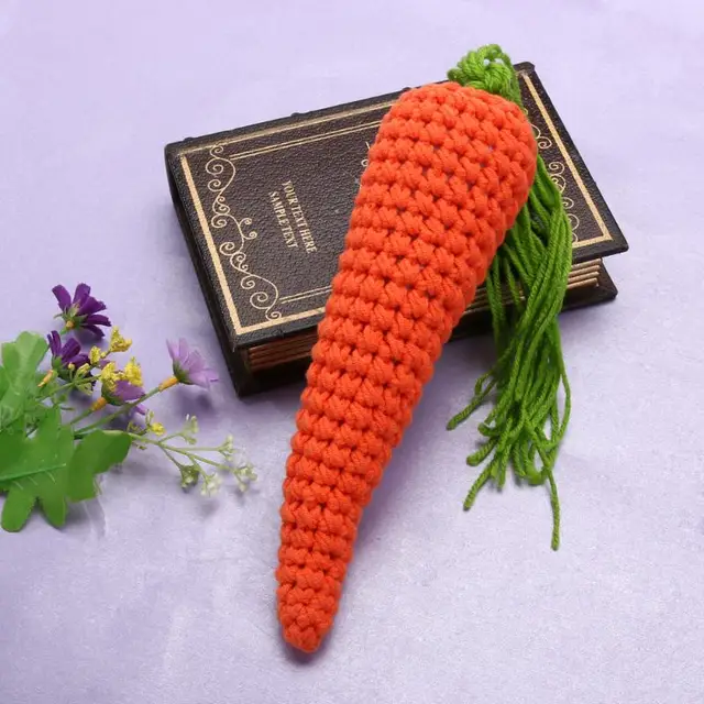 25cm Newborn Baby Photography Props Infant Crochet Knitting Carrot Photo Props Toddler Knitted Carota costumes match Radish Toys 1