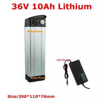 

Electric Bike Battery 36V 10AH 500W Silver Fish Battery 36 V 10AH Lithium Battery with 15A BMS 42V 2A Charger Free Shipping