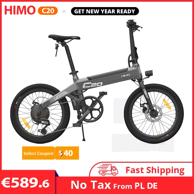 

ã€EU STOCK NO TAXã€‘HIMO C20 Electric Bicycle 250W DC Motor ebike 25km/h 80KM Mileage Outdoor Urban e bike 20 inch Tire