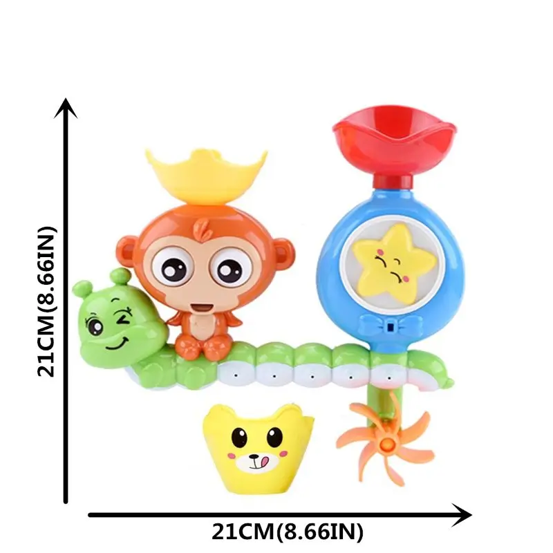 Детская мультяшная обезьяна, Классическая Игрушка для ванной, животные, морская звезда, посыпать игрушки для ванной, для купания, для душа, развивающие игрушки для детей