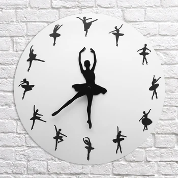 

Ballet Acrylic Wall Clock Modern Design 3D Decoration Ballet Clocks for Dancing Studio Wall Watch Home Decor Gifts for Dancer