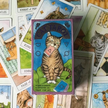 

Full English Read Fate Board Game 78 Cat Tarot Cards Magic Tarot Cards Smith Tarot Deck Board Game Family Playing Cards Gift Dec