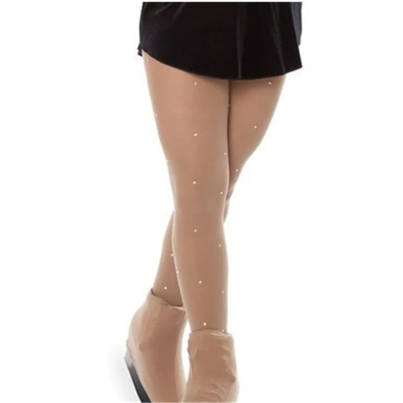 Rhinestone Figure Skating Pants Pantyhose Adult Children Gymnastics Leotard Ice Skating Pant Socks Girls Tights Fitness Leggings figure skating tights skating tights figure skating pants
