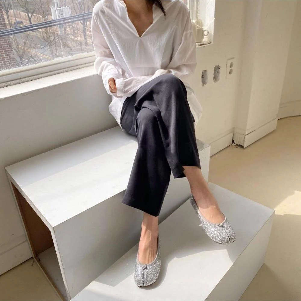 Round toe flat shoes Clearance