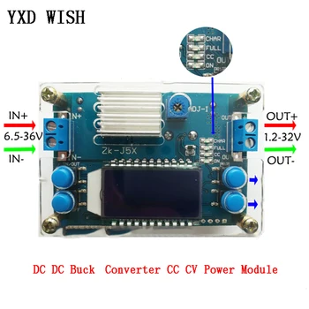 

CC CV Adjustable Regulated Power Supply Module DC DC Buck Converter Power Module 1.2-32V 5A DC-DC Voltmeter Ammeter With Case