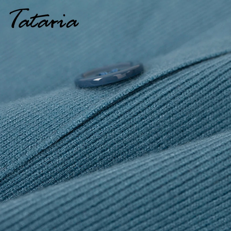 Tataria, женские осенне-зимние теплые юбки для женщин, трикотажная юбка средней длины, Женская длинная юбка на пуговицах, Ретро стиль, эластичная талия, вязаные юбки