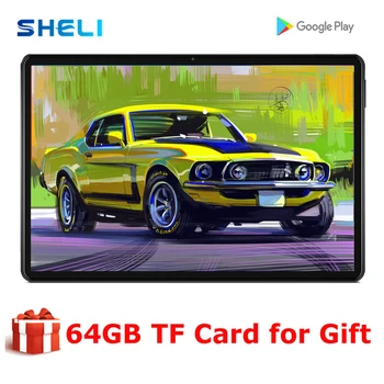 

2020 Global Version 10 inch tablet 3+32GB Memory 4G LTE Type-C Tablets Dual SIM Card Wifi Android 9.0 tablet 10.1+ 64GB TF Card