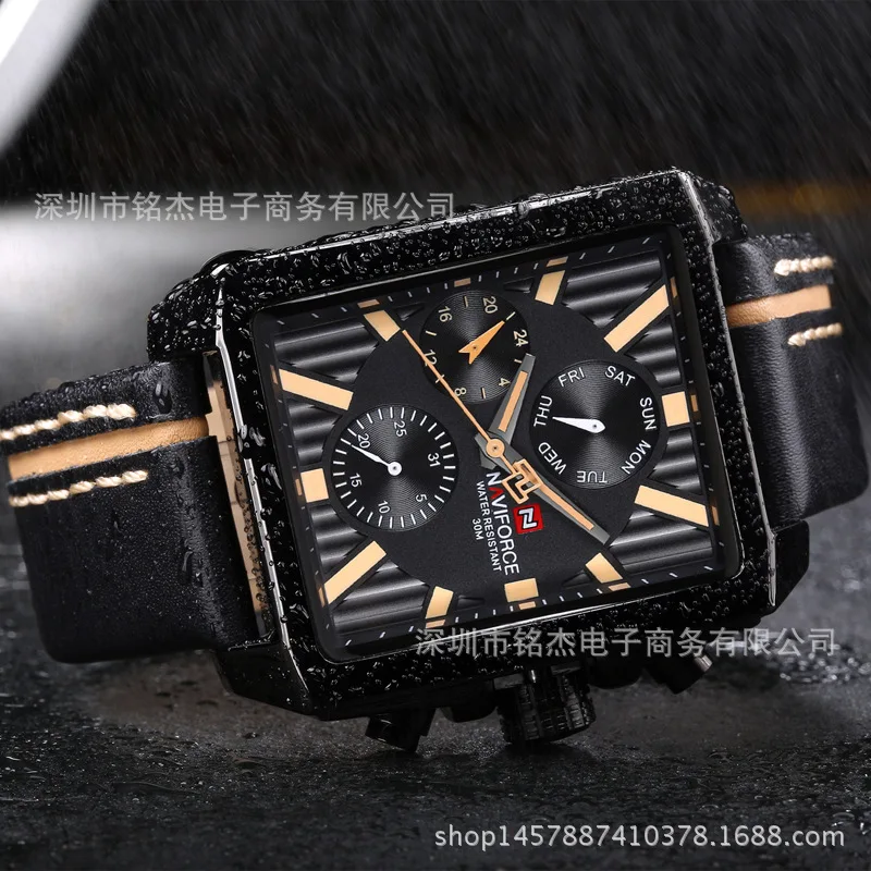 

Naviforce Xiang 9111 New Style MEN'S Watch Waterproof Watch Multi-functional Six-pin Quartz Watch MEN'S Watch